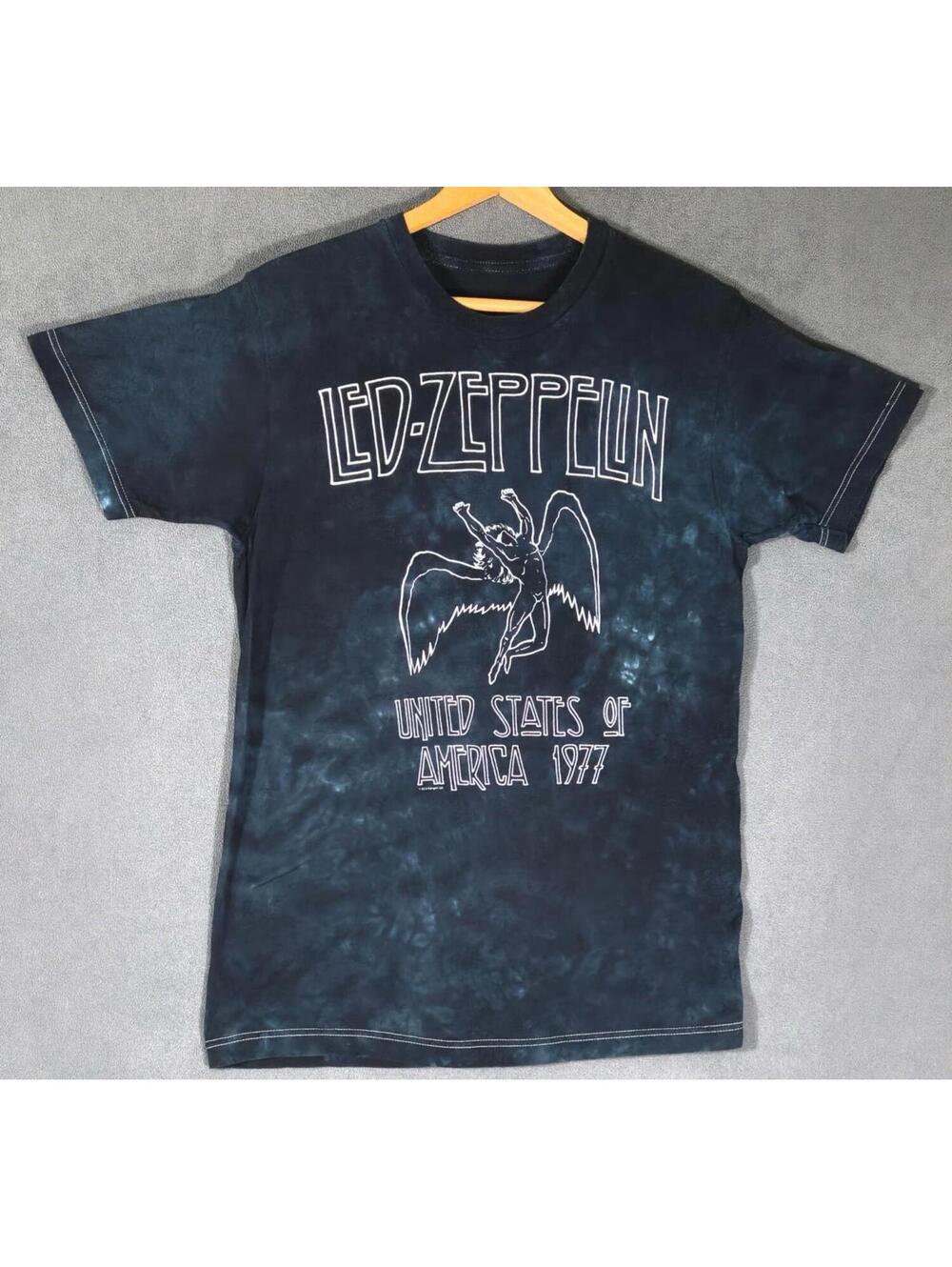 Led Zeppelin 1977 Tour Graphic Tie Dye TShirt Size M #3
